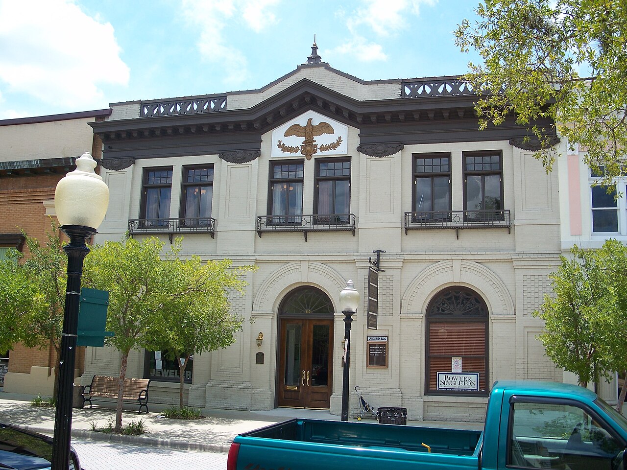 Stetson Mansion front elevation in DeLand, Florida — Shingle-style Victorian built 1886 for John B. Stetson
