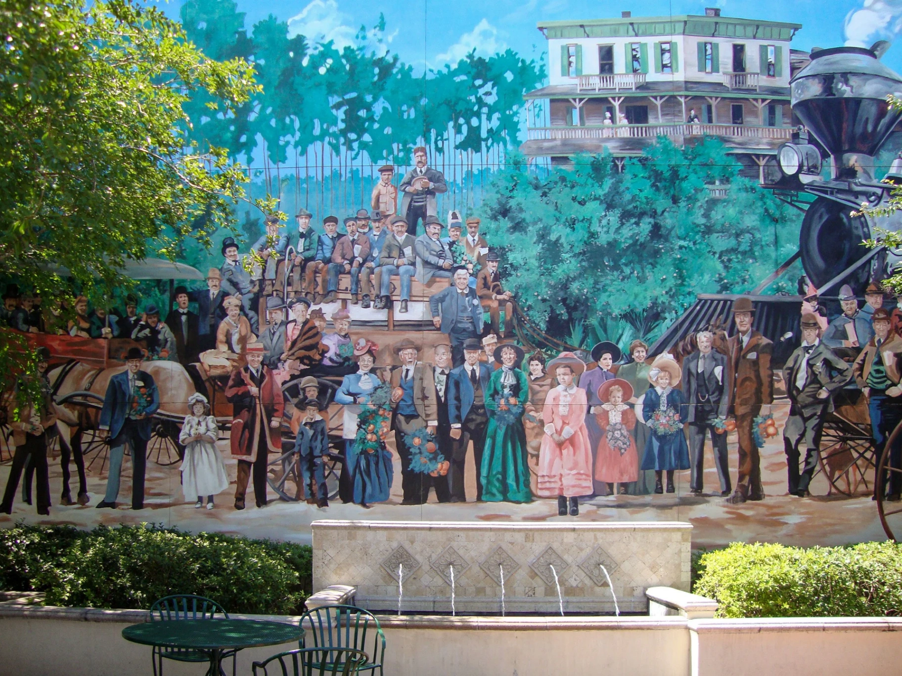 Woodland Boulevard in downtown DeLand Florida, looking north through the historic district